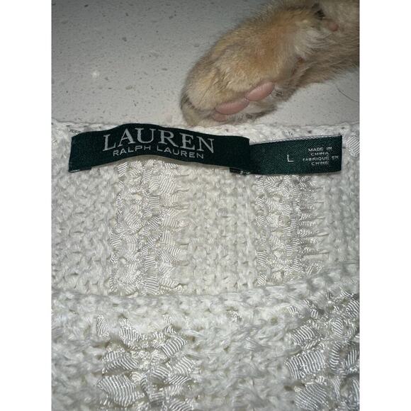Lauren Ralph Lauren Women’s Open    Knit Sweater White L minimalist classy
Beach - Picture 3 of 7